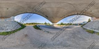 HDR Panorama 360° of Background Under Bridge